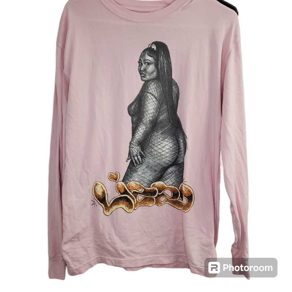 Lizzo long sleeve pink Special tour concert tee size m